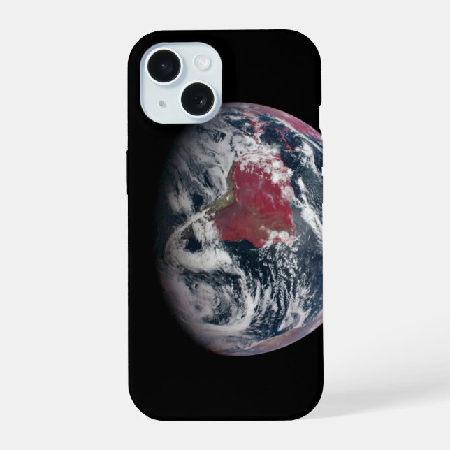 Coque iPhone 15 Croissance plante Sur La Planète Terre. (Verso)