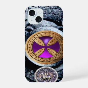 COQUE iPhone 15 CROIX DE CONSÉCRATION ET SCEAU DES CHEVALIERS TEMP