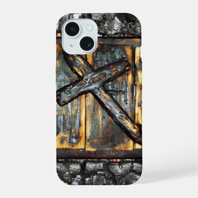 Coque iPhone 15 Croix de l'Apocalypse (Verso)