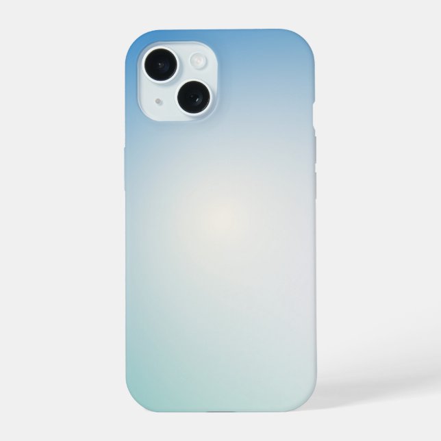 Coque iPhone 15 Cuir bleu élégant (Verso)