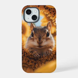 Coque iPhone 15 Curieux Chipmunk Jeter Un Coup D'Oeil À Travers To
