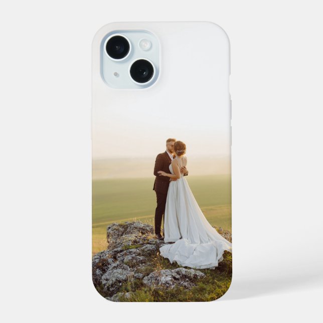 Coque iPhone 15 Custom Full Photo Wedding Couple Anniversary (Verso)