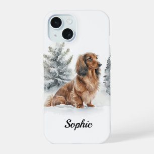 Coque iPhone 15 Dachshund à poil long Doxie Chien saucisse dans la