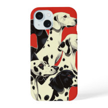 Dalmatiens en formation | Art de chien gras