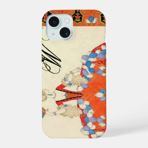 COQUE iPhone 15 DAME ORANGE CRÉATRICE DE COSTUMES DE MODE MONOGRAM