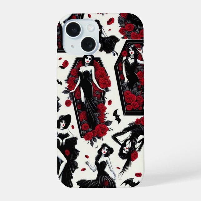 Coque iPhone 15 Dames Vampires (Verso)