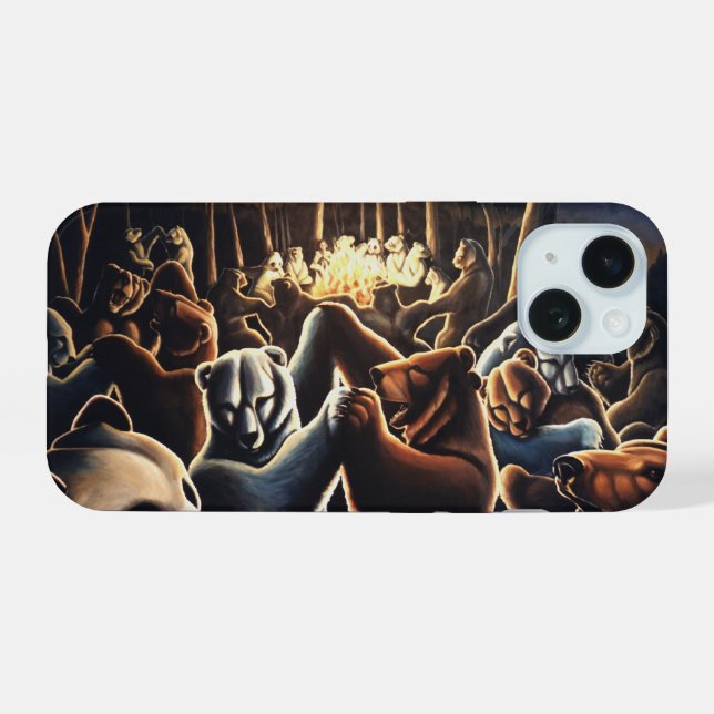 Coque iPhone 15 Dancing Bears iPhone Cases Party Animal Bear Case (Verso Horizontal)