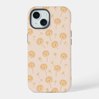 Coque iPhone 15 Dandelion Pattern iPhone 14 Tough Funda, Brillante