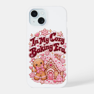 Coque iPhone 15 Dans Mon Ère de Cuisson Confortable Rose Gâteau de