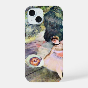Coque iPhone 15 Danseuse avec un bouquet de fleurs par Edgar Degas