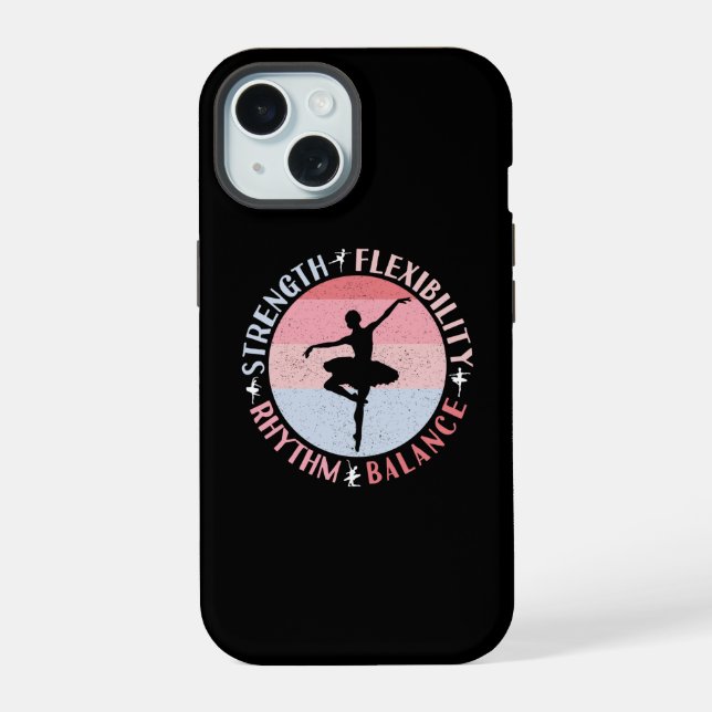 Coque iPhone 15 Danseuse de Ballet - Valeurs de Mentalité (Verso)