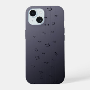 Coque iPhone 15 Dark Gothic Melody : Ombre Musical Notes Étui de T