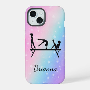 Coque iPhone 15 De la poutre au téléphone Gymnastique personnalisé