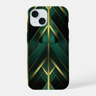 Coque iPhone 15 Décoration Verte