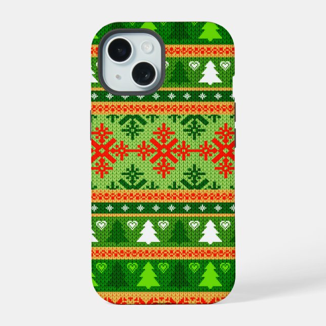 COQUE iPhone 15 DÉCORATIONS DE NOËL STYLE (Verso)