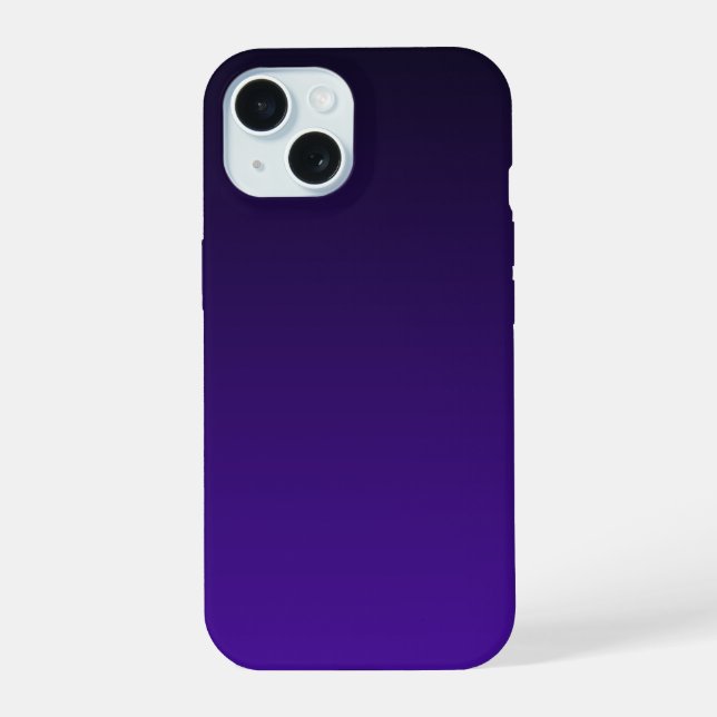 Coque iPhone 15 Dégradé noir à violet (Verso)