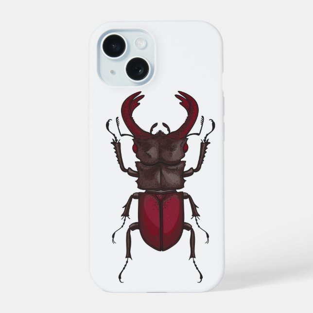 Coque iPhone 15 Dendroctone du pin (Verso)