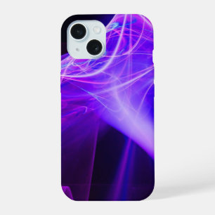 COQUE iPhone 15 DES ÉPAULES FRACTALES EN ROSE BLEU PURPLE