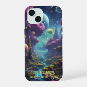 Coque iPhone 15 Des mondes extraterrestres vibrants aux cieux néon