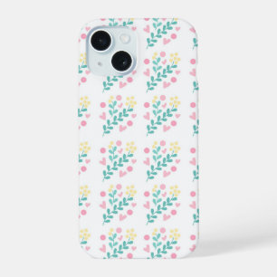 Coque iPhone 15 Design motif de fleurs mignonnes