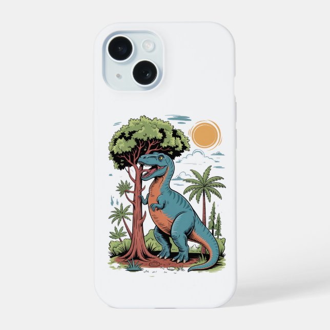 Coque iPhone 15 Devoir manger des arbres (Verso)