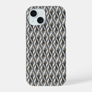 Coque iPhone 15 Diner Style Chrome Harlequin Motif