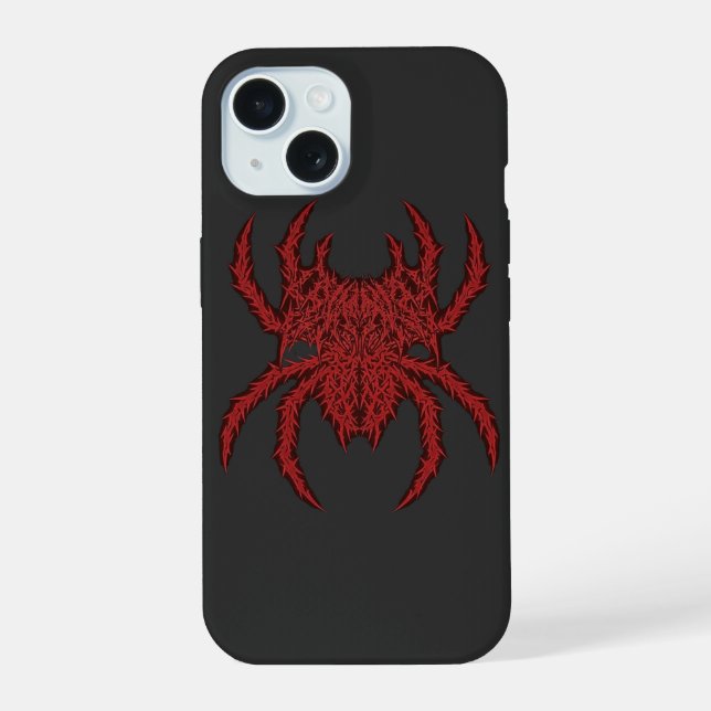 Coque iPhone 15 Discipline Araignée Gym Musculation Esthétique (Verso)