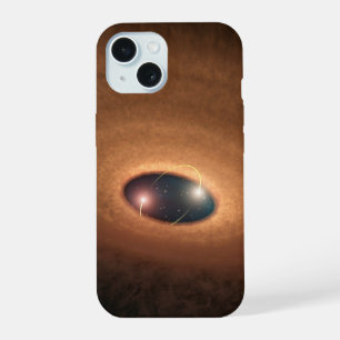 Coque iPhone 15 Disque de matière poussiéreuse restant de la forma