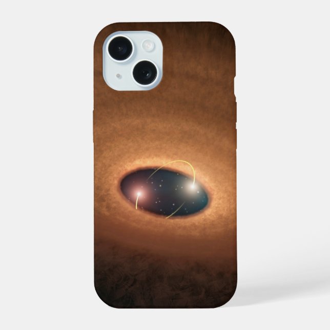 Coque iPhone 15 Disque de matière poussiéreuse restant de la forma (Verso)