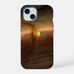 Coque iPhone 15 Disques de matière de formation de planètes en orb