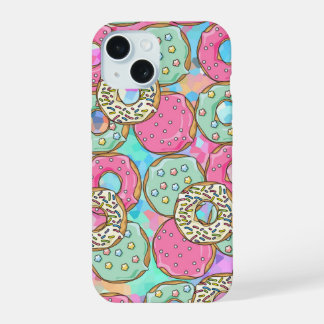 Coque iPhone 15 Donuts, gâteaux, cuisine