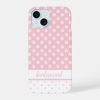Coque iPhone 15 Dossier téléphonique d'une femme de ménage rose