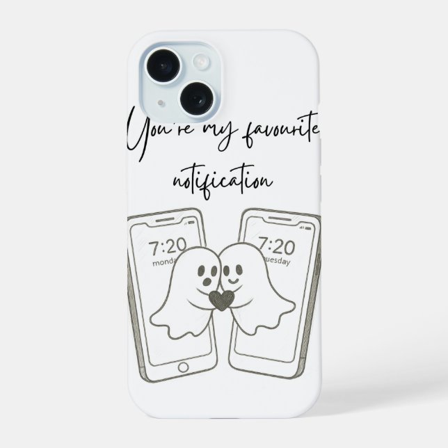 Coque iPhone 15 dossier téléphonique mignon (Verso)