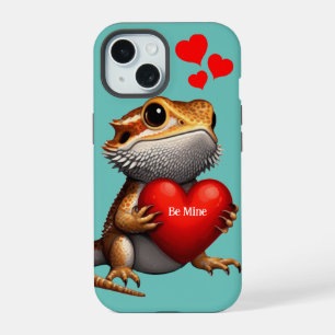 Coque iPhone 15 Dragon Barbu Sucré Vert Saint-Valentin