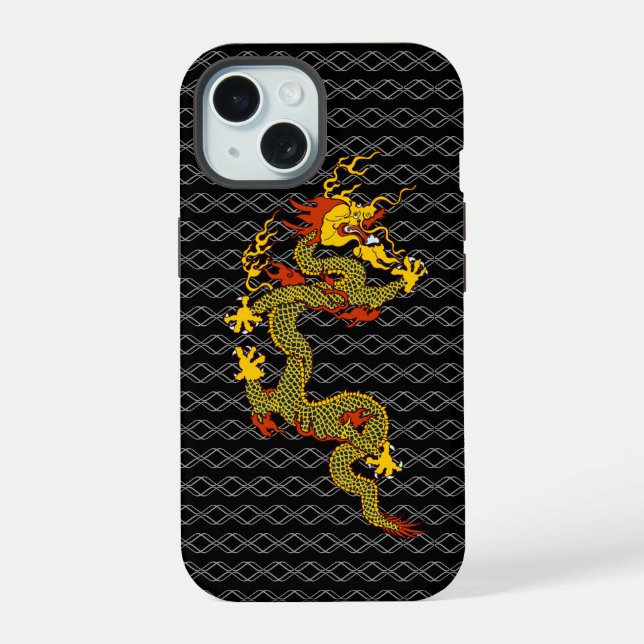 Coque iPhone 15 Dragon Chinois (Verso)