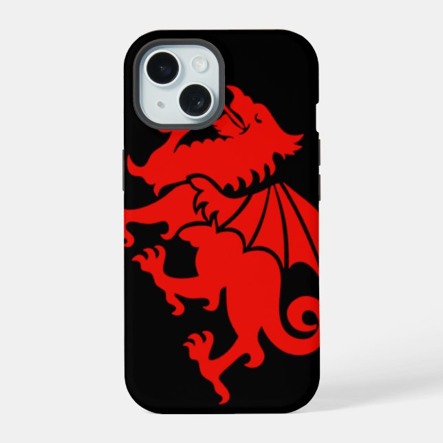 Coque iPhone 15 Dragon gallois (Verso)