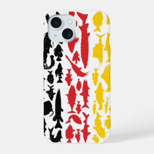 Coque iPhone 15 Drapeau allemand fait de poissons – Conception de