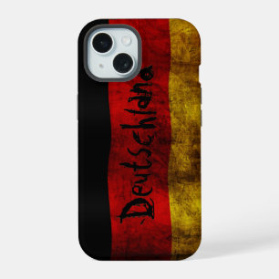 Coque iPhone 15 Drapeau allemand - Vintage
