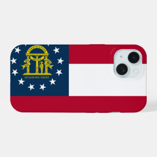 Coque iPhone 15 Drapeau de Géorgie