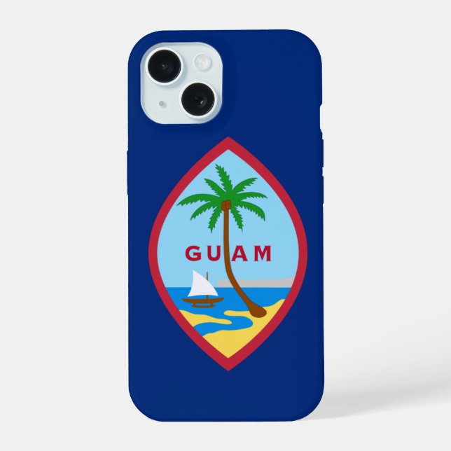 Coque iPhone 15 Drapeau de Guam (Verso)