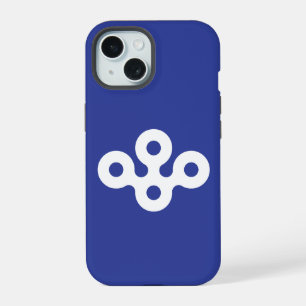 Coque iPhone 15 Drapeau de la préfecture d'Osaka, Japon