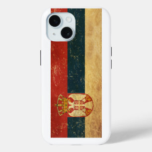 Coque iPhone 15 Drapeau de la Serbie