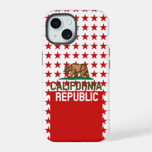 Coque iPhone 15 Drapeau de l'État de la RÉPUBLIQUE DE CALIFORNIE a