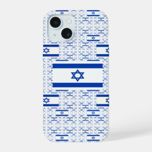 Coque iPhone 15 Drapeau d'Israël - Étoile de David - en couches