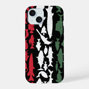 Coque iPhone 15 Drapeau hongrois fait de poisson - Design de pêche