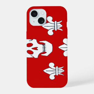 COQUE iPhone 15 DRAPEAU JOLLY ROGER ET TROIS LIEUX