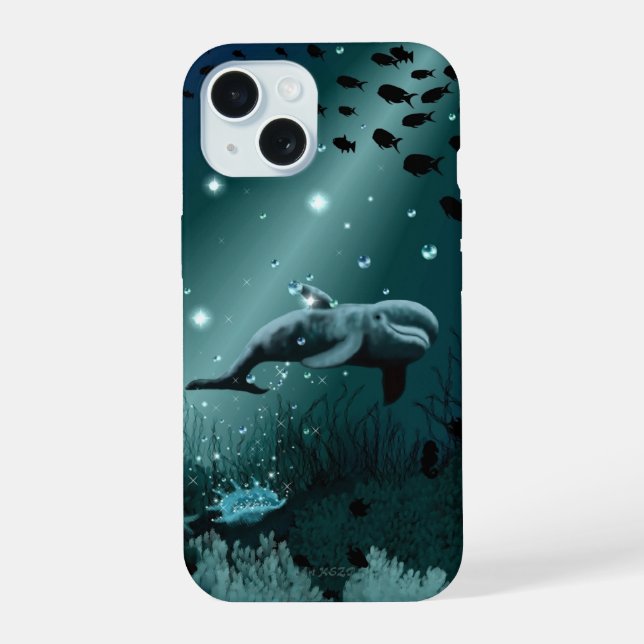 Coque iPhone 15 Dream dauphin (Verso)