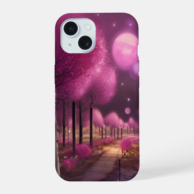 Coque iPhone 15 Dreamy Rose Nightscape (Verso)