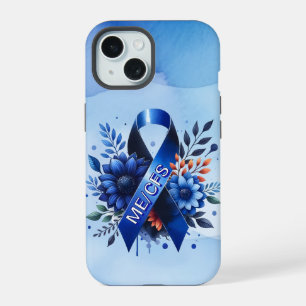 Coque iPhone 15 Écéphalomyélite myalgique Ruban de sensibilisation