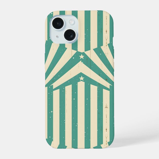 Coque iPhone 15 Éclatement Stellaire Rétro (Verso)
